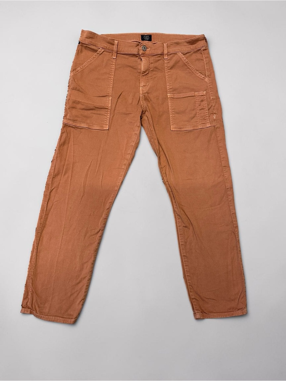 Citizens of Humanity Women’s Utility Carpenter Pants Brown Straight Leg Size 32